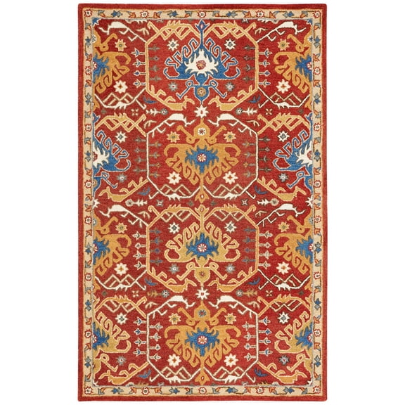 SAFAVIEH Antiquity Craig Oriental Area Rug, Red/Yellow, 4' x 6'