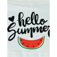 thumbnail image 6 of Seyurigaoka 2Pcs Baby Girls Sweet Style Outfit, Summer Letter Fly Sleeve Suspender Tops + Watermelon Printing Flouncing Splicing Shorts, 6 of 8