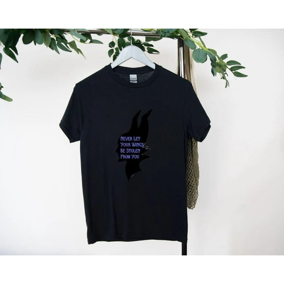 Maleficent T-Shirt with Minimalist Villainous Design, for men & women, up to size 5XL.