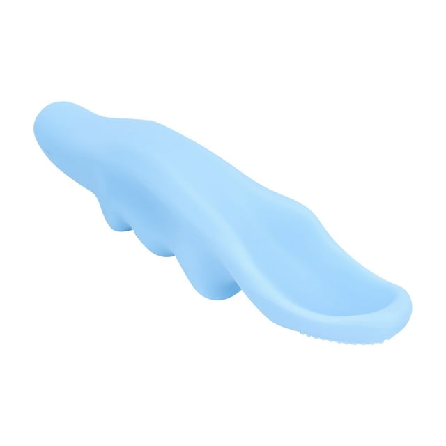 Herramienta de masaje de tejido profundo de silicona, masajeador de pulgar con punto de disparo para aliviar el dolor, color azul