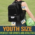 thumbnail image 3 of Bolsa de fútbol juvenil Athletico Soccer Mochila de baloncesto negra, 3 of 9