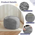 thumbnail image 5 of Kids Bean Bag Chair Bed, Convertible Children Bean Chair to Floor Mattress with Filler, Faux Fur Bean Bag Bed Stuffed Child Sofa Couch for Girl Boy Sleeping, Machine Washable Cover, Grey, 5 of 5