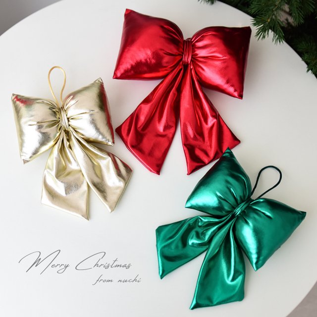 Large Christmas Bows for Tree Decorations - Oversized Velvet Hanging Bows for Windows, Gifts & Weddings