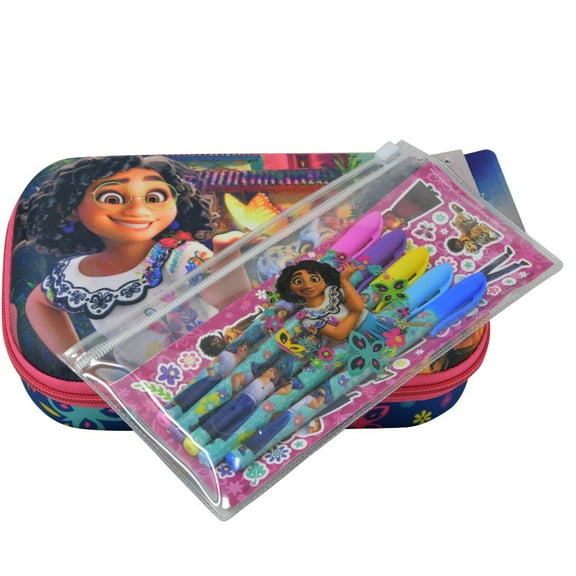 Encanto Molded Pencil Case with Gel Pens