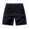 thumbnail image 2 of Hearthz Quick Dry Shorts for Men Elastic Waist Lightweight Athletic Gym Mens Shorts with Pockets Summer Beach Short for Men Black XXL, 2 of 4
