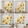 thumbnail image 6 of Yellow Sunflowers Sheer Curtains 96" Long, Country Farm Butterfly Flower Light Beige Light Filering Curtains, Privacy Drapes Simi Floor to Veiling Curtain for Living Room Large Window Treatment, 6 of 9