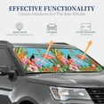 thumbnail image 4 of Balery 2 Piece Tropical Jungle Flamingo Car Windshield Sun Shade|Foldable Front Windshield Shade for Car Front Window for Most Sedans SUV Truck-Large, 4 of 7