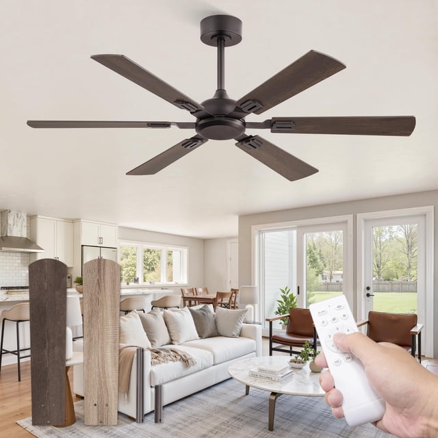 Ventilador de Techo Fanbulous 132 cm, 6 Aspas, Reversible DC, con Control Remoto