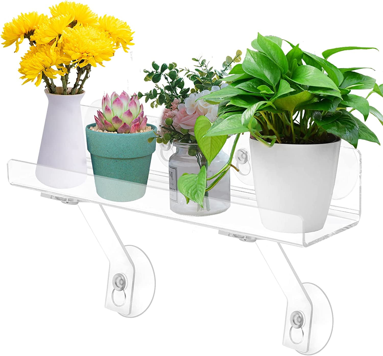  Suction Cup Shelf for Plants Window, 15 Inch Window Shelf for  Plants, Acrylic Window Sill Extender for Plants, Window Plant Shelves, for  Succulent Planters, Herb Pots, Indoor Plants : Patio, Lawn