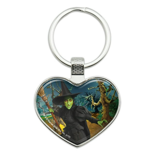 Wizard of Oz Wicked Witch Character Keychain Heart Love Metal Key Chain ...