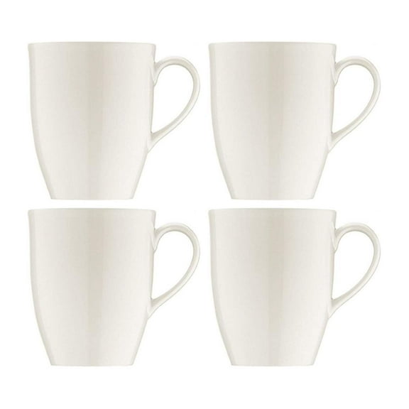 Banquet dia.3.25" h:4.25" 11 oz. Round Warm White Porcelain Mug (Set of 4)