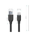 thumbnail image 2 of Aukey cable CB-AC2 Trenzado de Nylon USB 3.1 GEN1 a USB-C de 2 Metros Negro AUKEY CB-AC2, 2 of 5