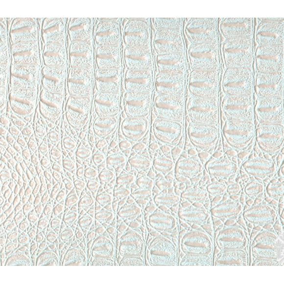Vinyl Fabric Crocodile Gator Fake Leather Upholstery 54" Wide Sold by The Yard (Pearl Pink)