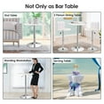 thumbnail image 4 of Costway Round Bistro Bar Table Height Adjustable 360-degree Swivel, 4 of 10