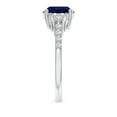 thumbnail image 3 of ANGARA Natural 3.3 Ct Sapphire Ring with Trio Diamond Accents in 14K White Gold for Women (Size-10x8mm) | September Birthstone, Anniversary, Jewelry Gift for Women | Natural Sapphire Ring, 3 of 10