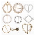 thumbnail image 3 of Scarf Tie Ring, Exquisite Craft Simple Installation Pearls Scarf Buckle  For Wedding For Party, 3 of 8