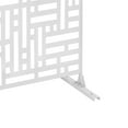 Outdoor Privacy Screen With Stand 6 2ft High Block Metal Decorative