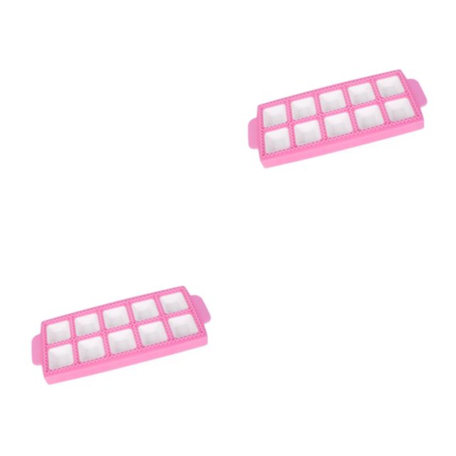 pitrice 10/21 Holes Square Dumpling Maker Pastry Tools DIY Tool for Heat-resistant Baking Mold Cake Decoration for Home Bakery 10 Grid/Round 10 Grid/Square 2Set