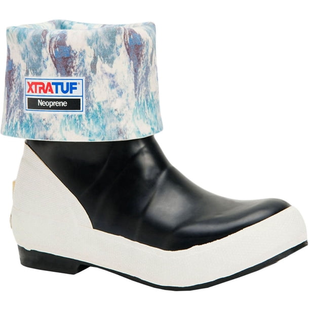 Bota Xtratuf Legacy para mujer, impermeable, 30 cm, color blanco y negro