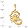 thumbnail image 3 of Auriga 14K Yellow Gold Scorpio Zodiac Charm Pendant for Women (L-33 mm,W-20 mm), 3 of 6