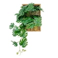 thumbnail image 2 of Decoración colgante de marco de fotos rectangular de madera | Arte mural de imitación de ratán | Diseño multicolor | 26x15.5x6cm | Acabado verde y natural | Adecuado para sala de estar y dormitorio, 2 of 6