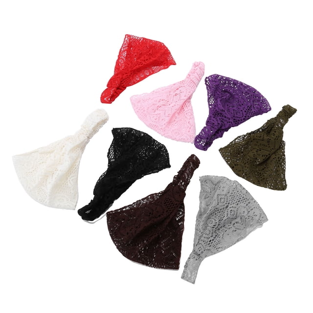 Cabello 8pcs encaje diaditas bandas de pelo huecas mujeres elás