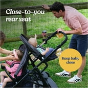 Graco Ready2Grow LX 2.0 Double Stroller Features Bench Seat and Standing Platform Options, Clark, Grey