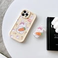 thumbnail image 3 of Funda de conejito amarillo compatible con iPhone 14 Plus, bonita funda 3D con diseño de zanahoria y conejo coreano con soporte para mujeres y niñas., 3 of 8