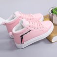 thumbnail image 4 of Zapatos Planos Mujer Antideslizantes Cuero PU Casual Impermeable para Invierno ( 38) Rosa Wdftyju Tenis De Mujer Tenis De Hombre, 4 of 8