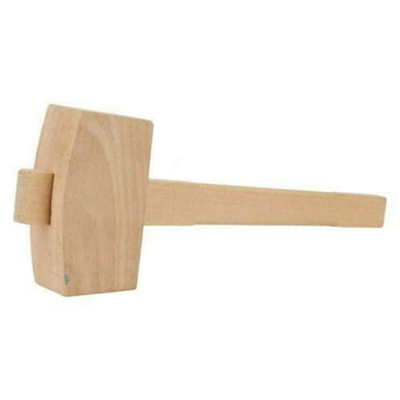 

Solid Beach Wooden Mallet Ice Crushing Hammer Angled Striking Head Hand Tool