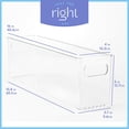 thumbnail image 3 of primebox Plastic Food Storage 6 Pack Clear Container Bin with Handles for Organizing Kitchen, Pantry, Refrigerator, Freezer, Pantry, Cabinet, Closet, Bathroom. 16”x4”x5”, 3 of 7