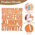 thumbnail image 3 of 8 Hojas de Etiquetas de Letras de Vinilo, 1 Pulgada, 2 Pulgadas 416 Piezas de Letras Adhesivas, Naranja, 3 of 6