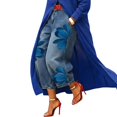 thumbnail image 5 of OJSFQUFP Women’s Floral Print Wide Leg Cropped Jeans High Waisted Faux Casual Pants, 5 of 5