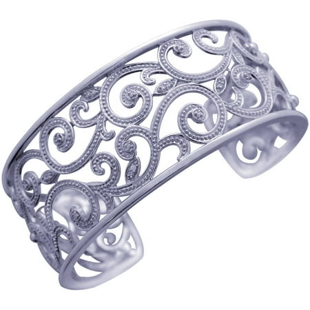Diamond Accent Sterling Silver Vine Cuff Bracelet (H-I I1)