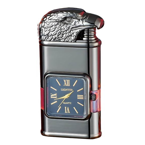 Zenithome Electroplated Direct Fire Fire Genuine Quartz Dial with Visible Window Inflatable Windproof Lighter Tools&Home Improvement