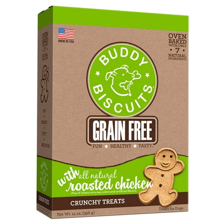 Dry Roasted Treats - Cloud Star Buddy Biscuits Grain-Free Roasted Chicken Dog Treats, 14 Oz