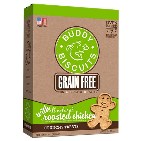 Cloud Star Buddy Biscuits Grain-Free Roasted Chicken Dog Treats, 14 (Best Dog Biscuits For Carp Fishing)