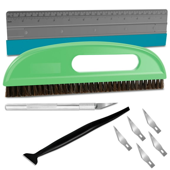 Wallpaper Smoothing Tool Kit Multipurpose Wallpaper Tool Set with Brush Knife Blades Scale Scraper and Trimmer Reusable Peel and Stick Wallpaper Tools Wallpaper Tools for Applying Wallpaper