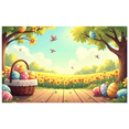 thumbnail image 3 of Easter Celebration Floral Egg Basket Backdrop Banner Spring Decorations Photography Props Party Supplies Event Decor Background, 3 of 8