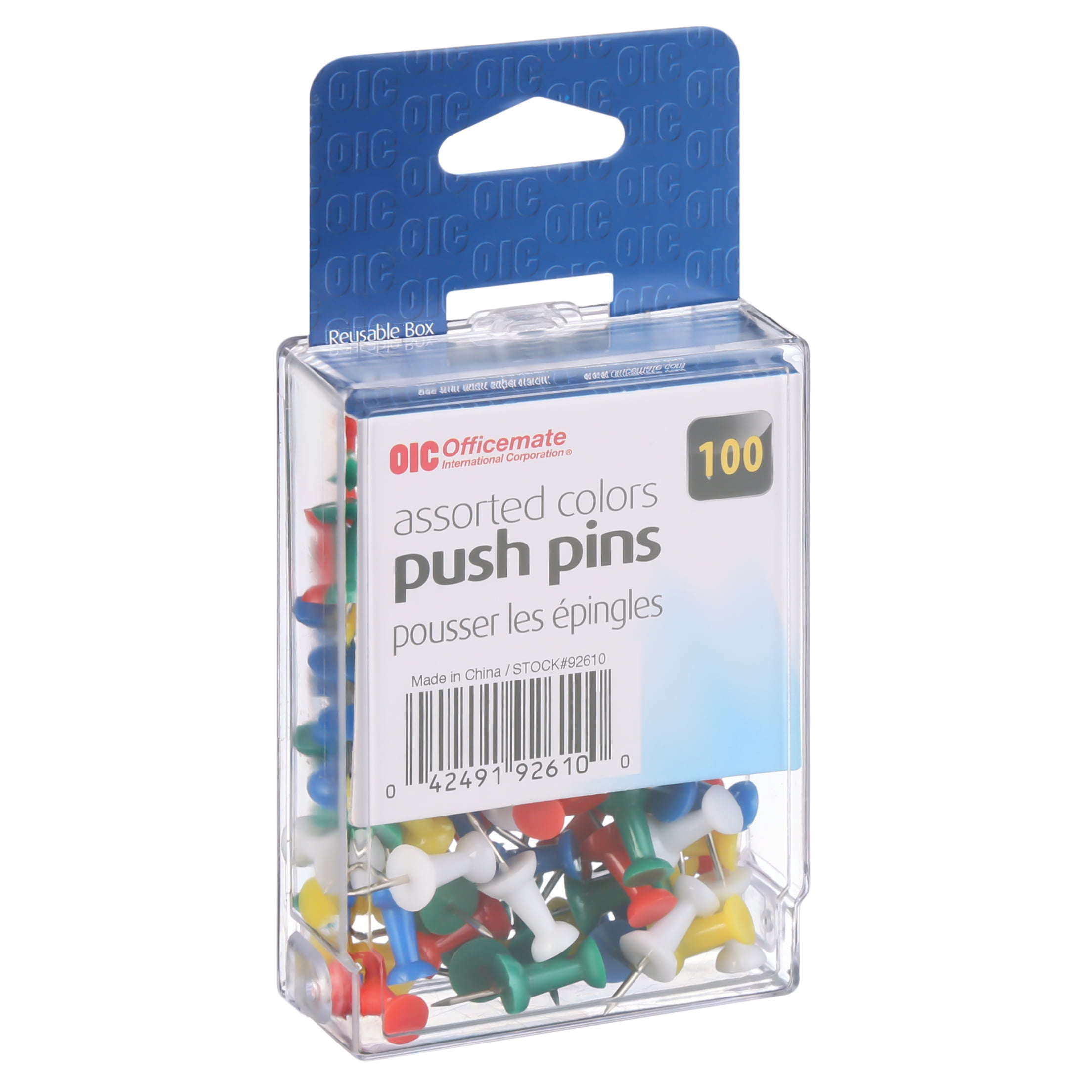 Officemate Safety Pins Assorted Sizes 90Ct