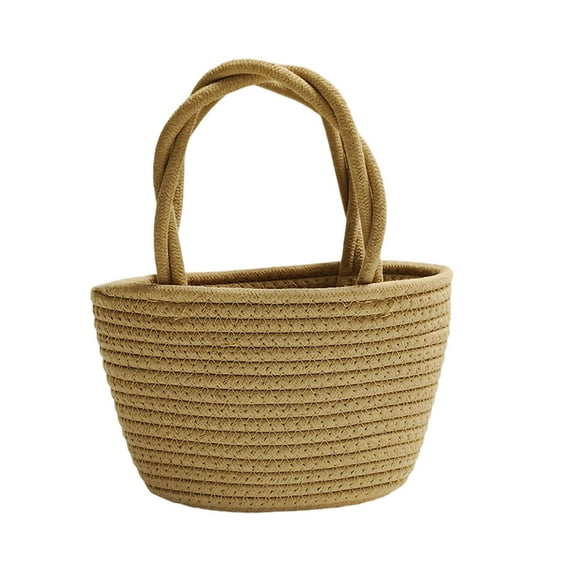 Straw Beach Bags for Women - Summer Woven Tote Bag Shoulder Handbags, Small Beach Bag for Women for Holiday
