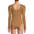 thumbnail image 3 of Time and Tru Women's Puff Sleeve Bodysuit, 3 of 5