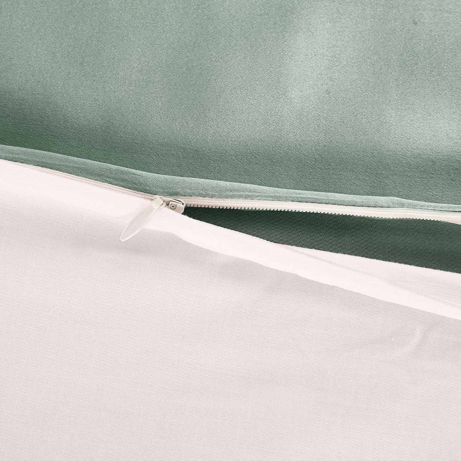 Silk Pillowcase For Hair And Skin With Cotton Underside Standard 20x26 Inch Avocado Green