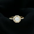thumbnail image 3 of Rosec Jewels - Lab Created Diamond Engagement Ring - Designer Floral Halo Ring - EF-VS Quality, 10K Yellow Gold, US 12.50, 3 of 8