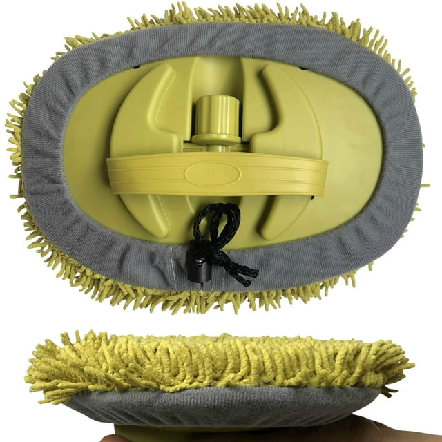 DOCAZOO Cleaning Kit - Chenille Microfiber Cleaning Head - for Use by Hand or with an Extension Pole - High Reach Duster for Walls and High Ceilings - DocaPole Not Included