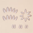 thumbnail image 3 of Fofosbeauty 24pcs Press on Nails, 2024 Fake Nails Coffin Tips Design,Almond Solid Color Cat's Eye White, 3 of 9