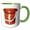 Green/White, variant on 3drose, Print of Sand Pail Bucket List with Fun Sayings, 15oz Two-tone Black Mug
