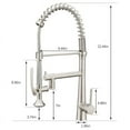 thumbnail image 4 of CRO Decor Single Handle Copper Kitchen Faucet in Brushed Nickel, 4 of 4