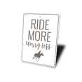 thumbnail image 4 of Ride More Worry Less Novelty Sign, Metal Wall Decor - 10x14 inches, 4 of 4