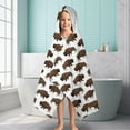 thumbnail image 6 of White Buffalo Pattern Hooded Bath Towel，60"x35" for Ages 3 To 12 Kids, Quick Dry Lightweight Soft Microfiber Hood Beach Towel Cover Up for Kids, 6 of 7